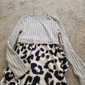 SHEIN Black and White Patterned Fabric